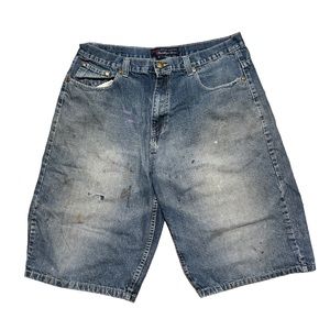 Vintage 90s Brooklyn Express Denim Legend Patch Jean Jort Shorts Size 40